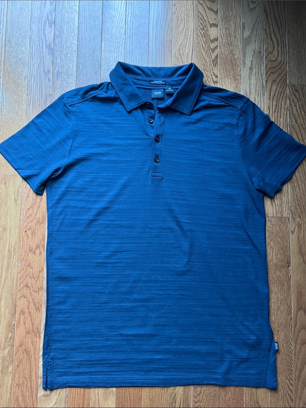BOSS Men's Deep Blue Short-Sleeve Polo